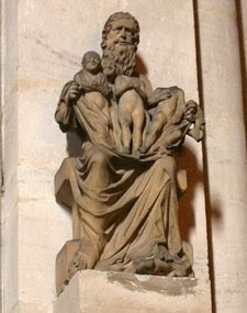 Skulptur Abrahams am Bamberger Dom