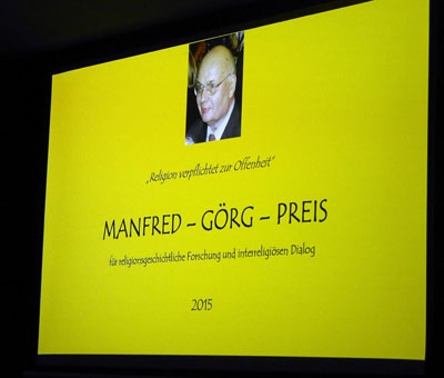 Leinwand - Motto des Manfred-Görg-Preises